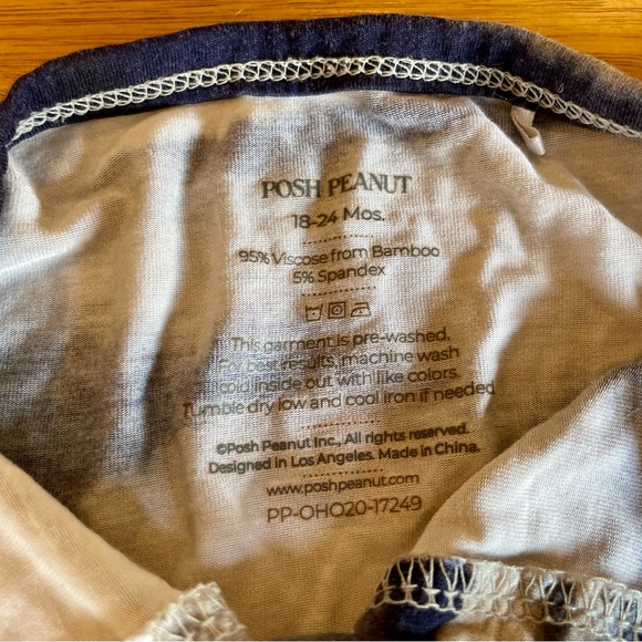 Posh Peanut Watercolor Japanese Romper size 12-18. bamboo Jumper Onesie Outfit - Picture 3 of 5